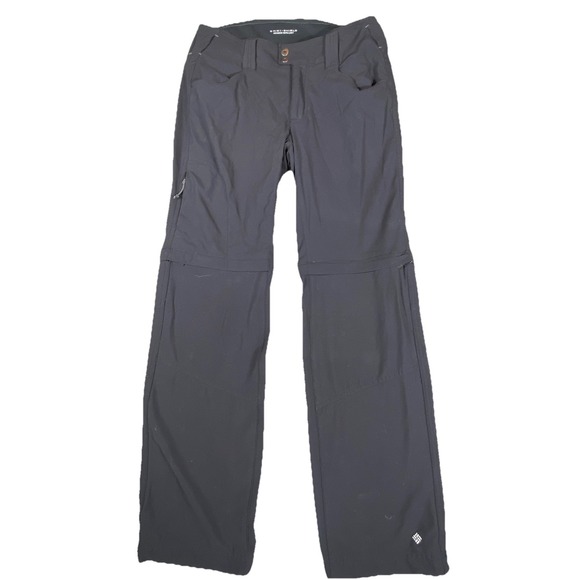 Columbia Convertible Pants Women's 8 Short Black Omni Shield Nylon Stretch Cargo - Picture 1 of 15